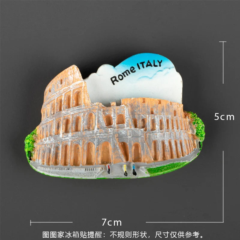 Europe Italy Rome Venice fridge magnets Refrigerator Stickers 3D Magnetic Stickers Italian Tourism Souvenir Collection Gifts