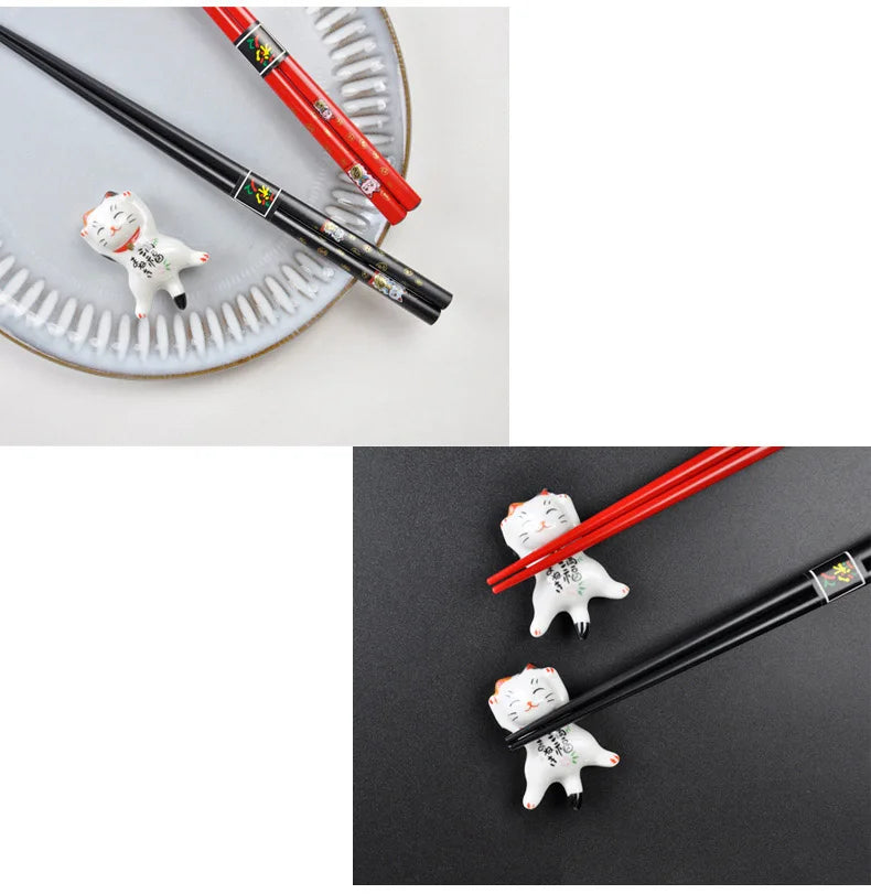 Chinese Panda Chopsticks Japanese Korean Sushi Solid Wood Chopsticks Wedding Gift Chop Sticks Hashi Two Pairs Chopsticks Set