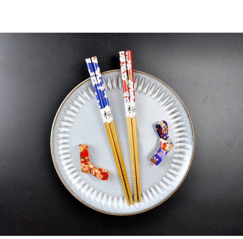 Chinese Panda Chopsticks Japanese Korean Sushi Solid Wood Chopsticks Wedding Gift Chop Sticks Hashi Two Pairs Chopsticks Set