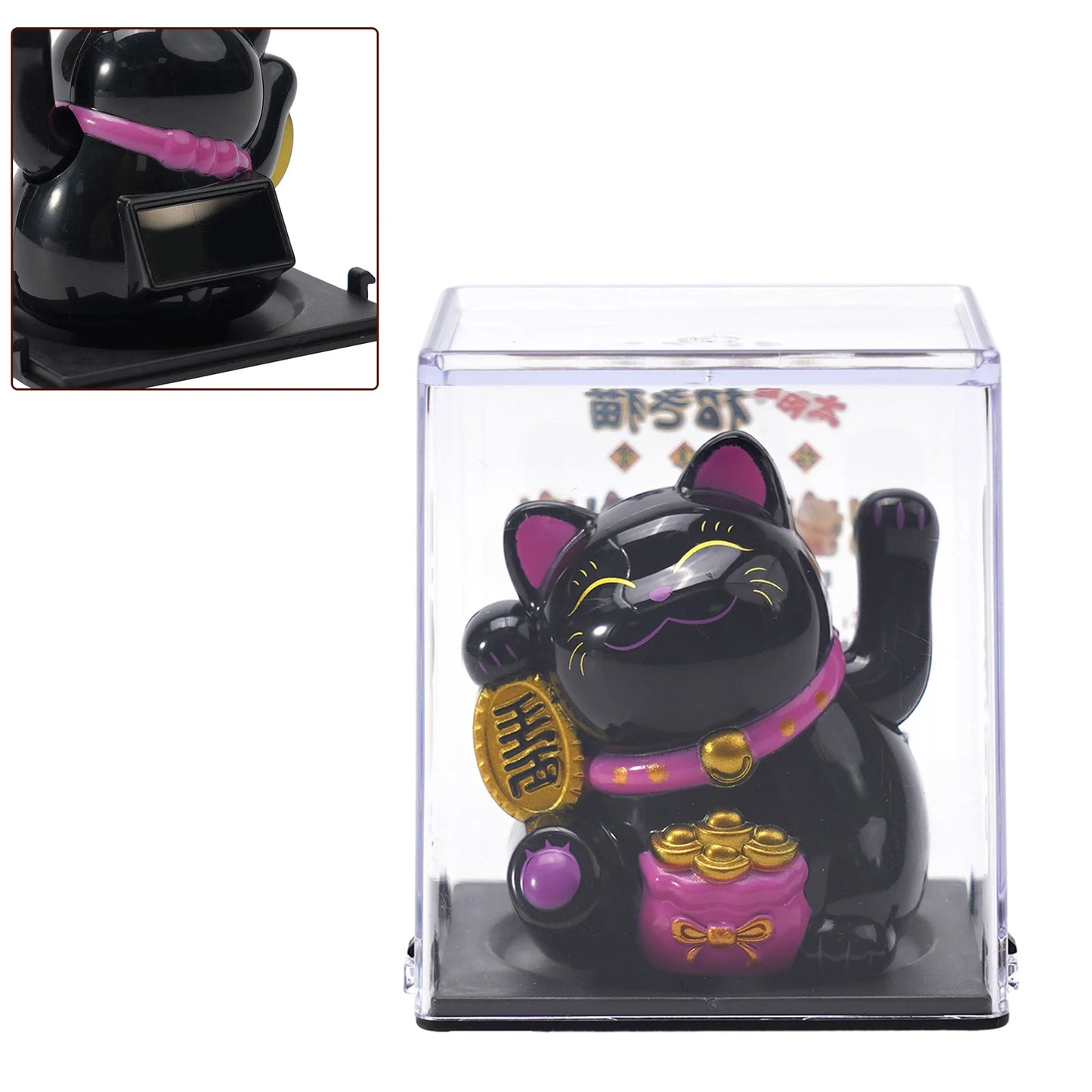 High Quality Lucky Cat Ornament Car Dashboard Decor Vehicle Accessories Automatic Waving Cartoon Decoration Interior