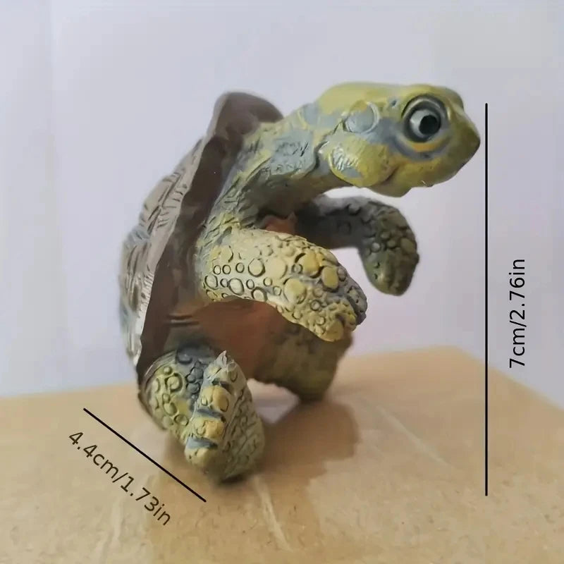 Creative Craft Aquarium Turtle Statue Cute Simulation Turtle Hanging Resin Figurine Animal Sculpture Ornament Home Garden Decor