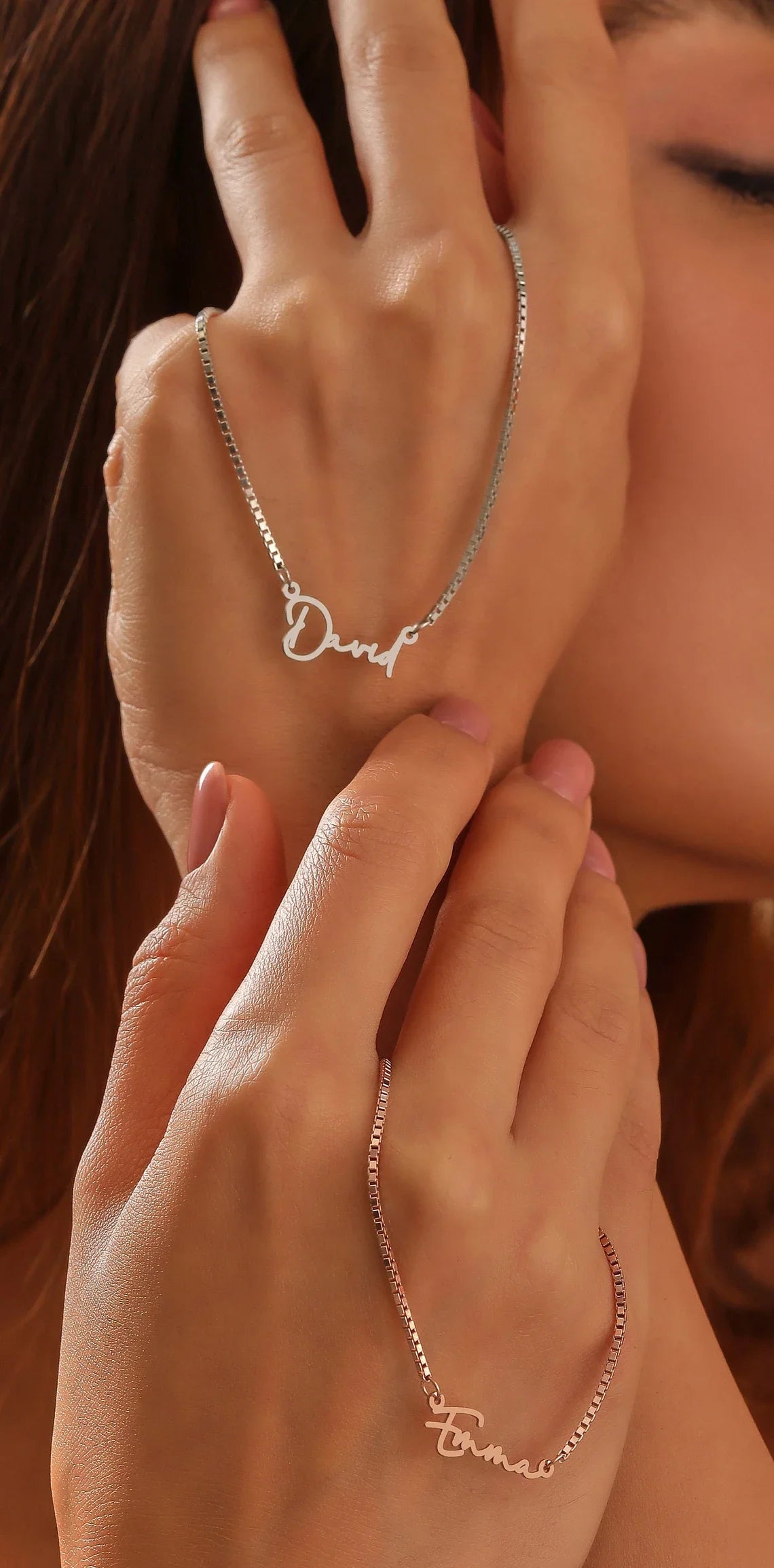 Custom Name Necklace for Women Personalised Cursive Letter Pendant Stainless Steel Jewelry Men Chain Choker Collar Personalizado