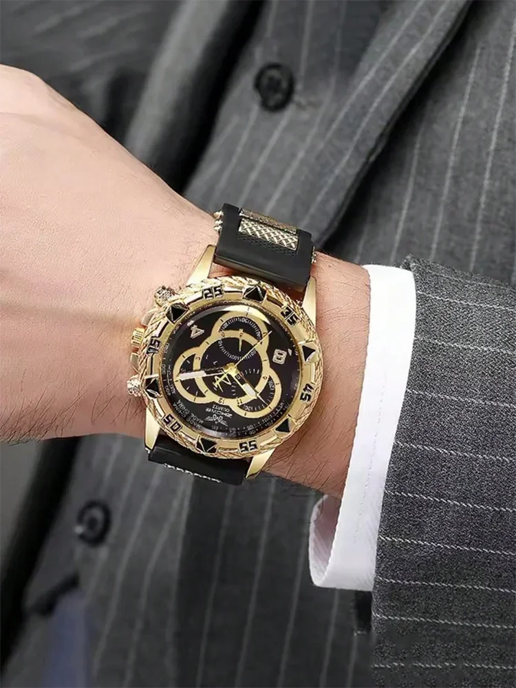 Men's Business Stainless Steel Quartz Watch – Stylish Gift for Boyfriend
