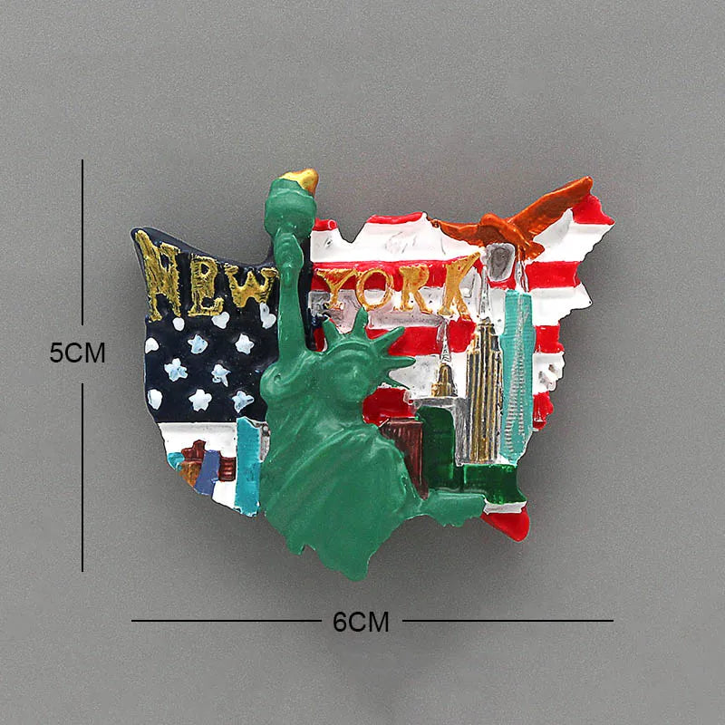 Tourist souvenirs America statue of liberty USA flag New York 3d refrigerator fridge magnets collection gifts home decoration