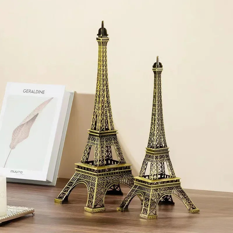 Paris Eiffel Tower Metal Crafts Home Decoration Accessories Figurine Statue Model Souvenir Home Interior Design Ornaments