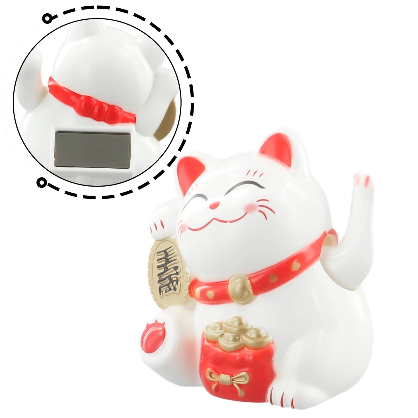High Quality Lucky Cat Ornament Car Dashboard Decor Vehicle Accessories Automatic Waving Cartoon Decoration Interior