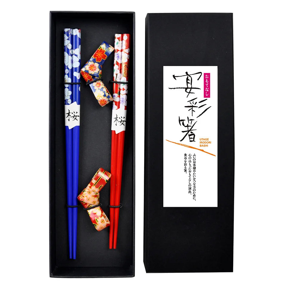Chinese Panda Chopsticks Japanese Korean Sushi Solid Wood Chopsticks Wedding Gift Chop Sticks Hashi Two Pairs Chopsticks Set