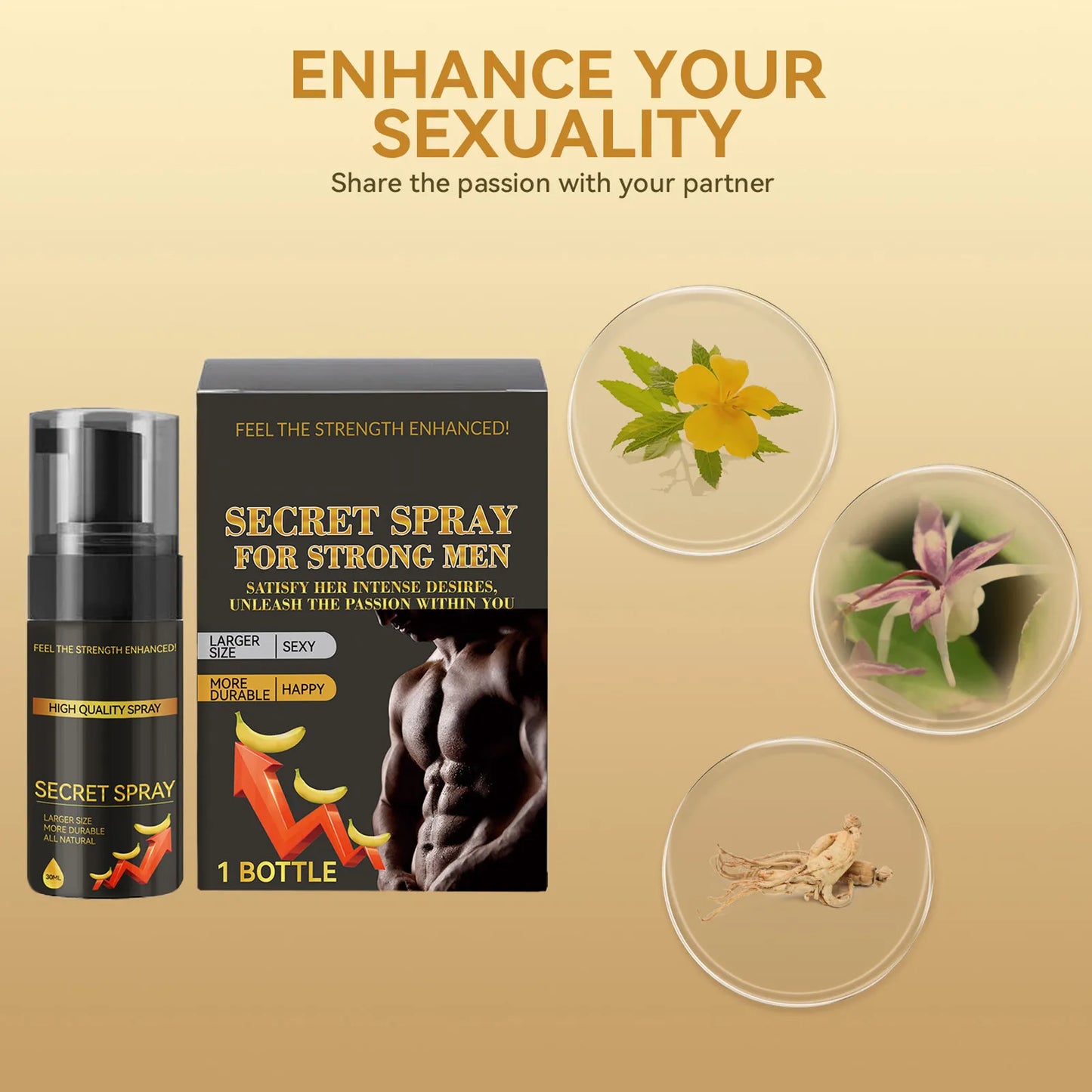 Men's Long-Lasting Delay Spray & Strength Massage Cream – Romantic Gift for Lover