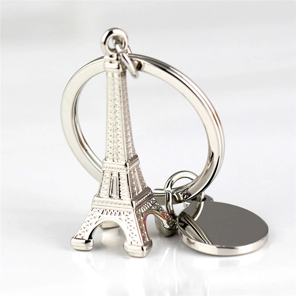 3D Eiffel Tower Keyring Bag Charm Metal Car Keychain French Paris Travel Souvenir Couple Friend Gift Fashion Jewelry Decoration