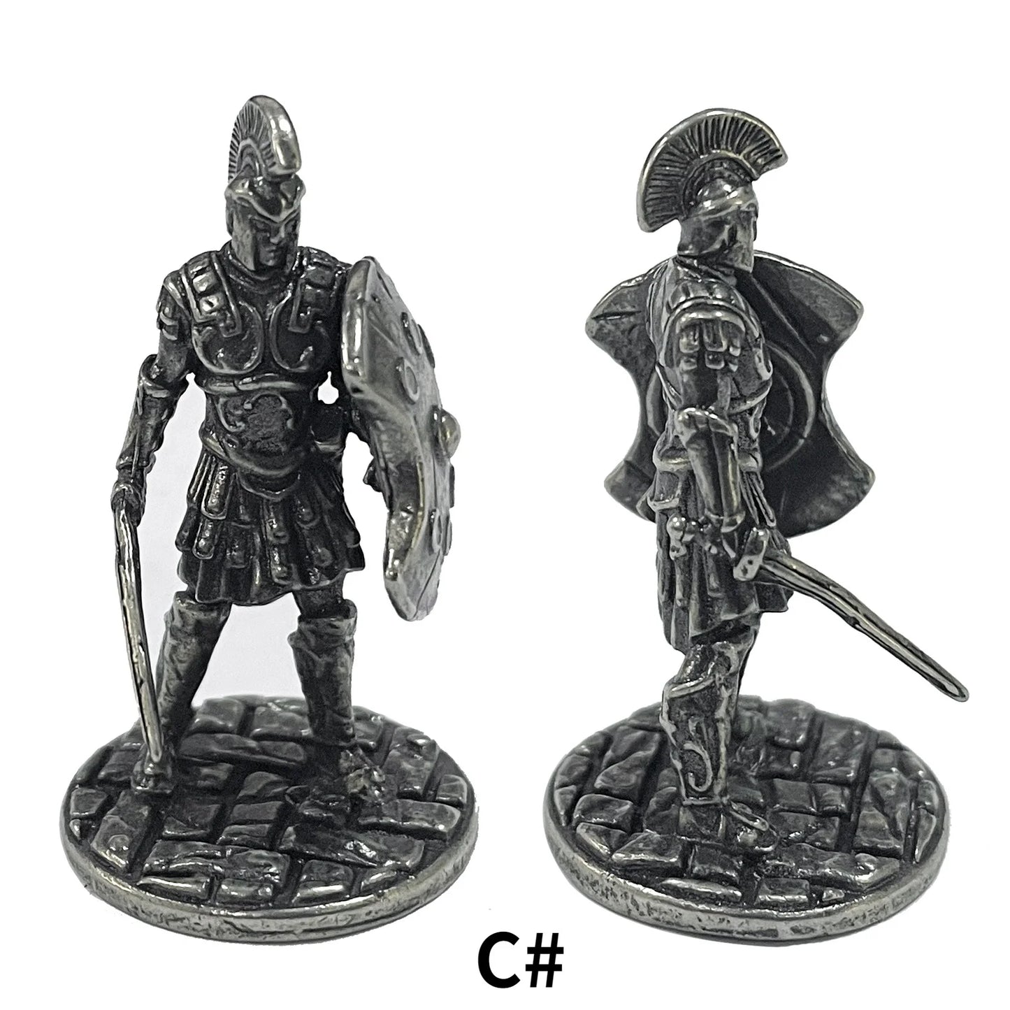 1Pcs Ancient Spartan Rome Soliders Figurines Miniatures Vintage Metal Soldiers Model Statue Desktop Ornament Gift