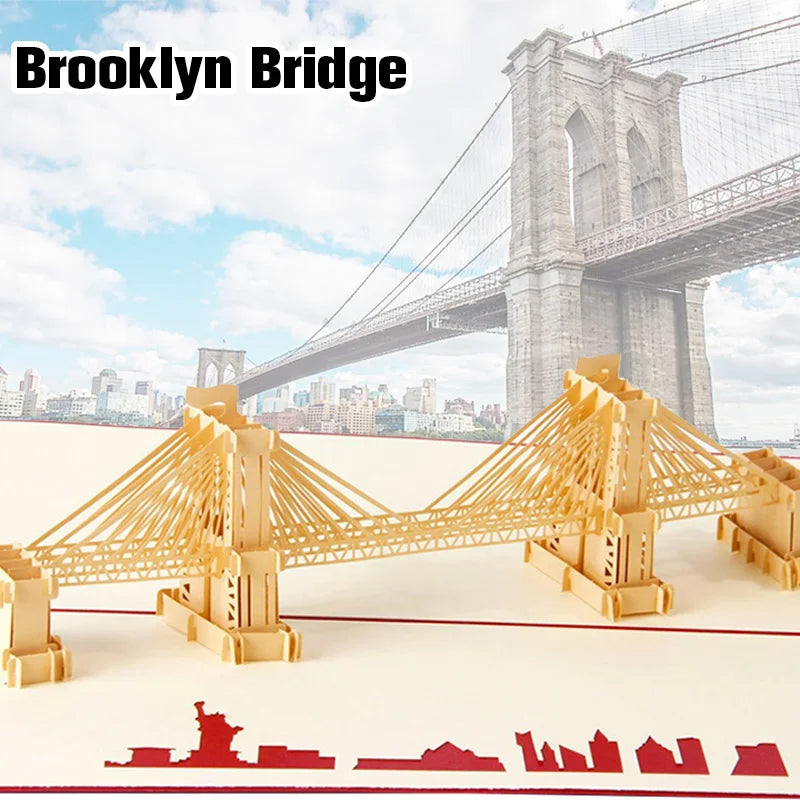 3D Pop Up Birthday Cards Laser Cut Invitations Cards World Architecture Business Card Boy Gifts Greeting Card Tourist Postcard
