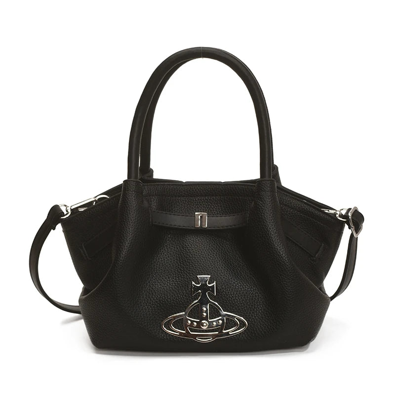 Classic Designer Paris Fashion Tote Messenger Purse Shopper Bag Elegant Leather Solid Color Commuter