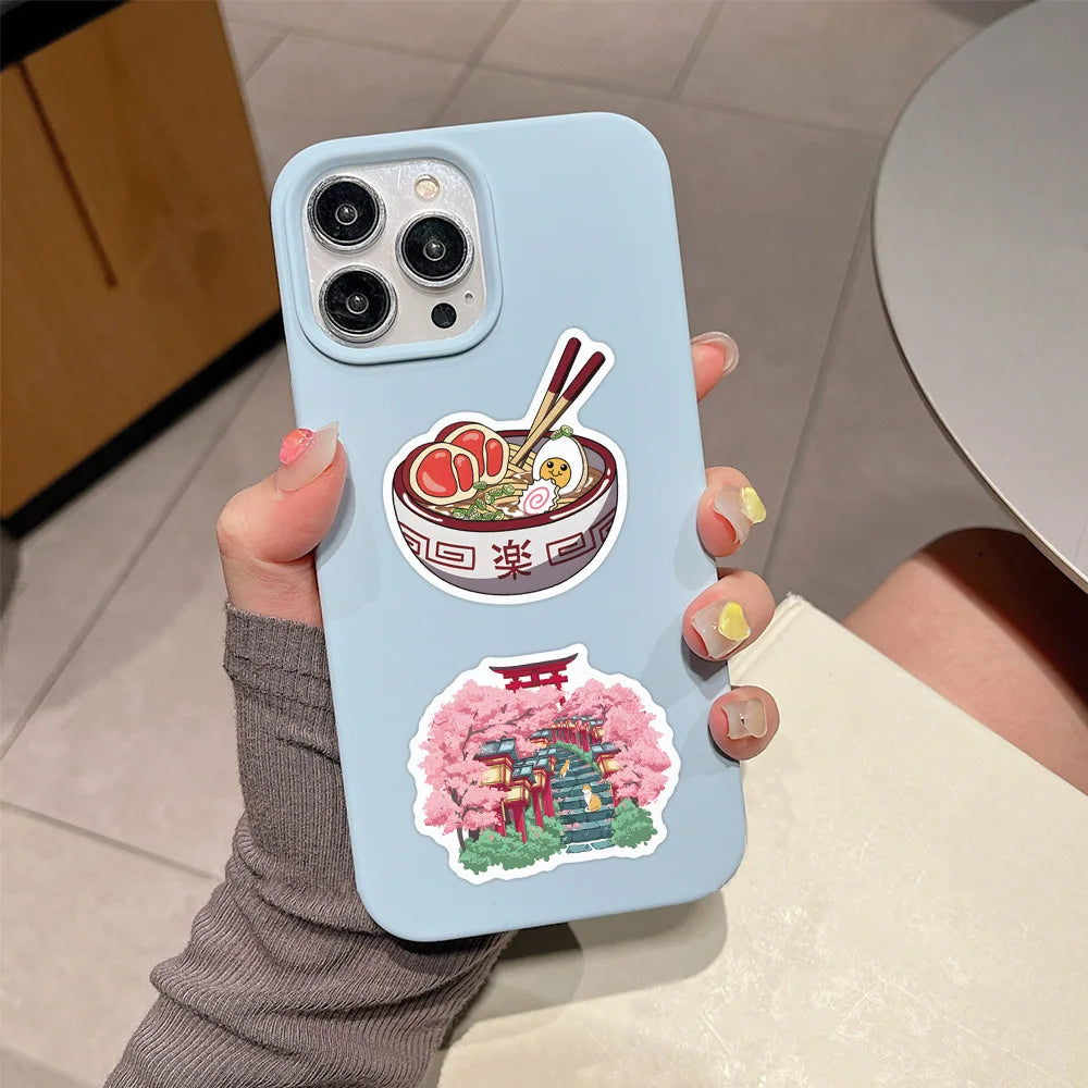 110Pcs Japanese Stickers Tokyo Lucky Cat DIY Stickers Scrapbooking Phone Luggage Skateboard Waterproof Decals