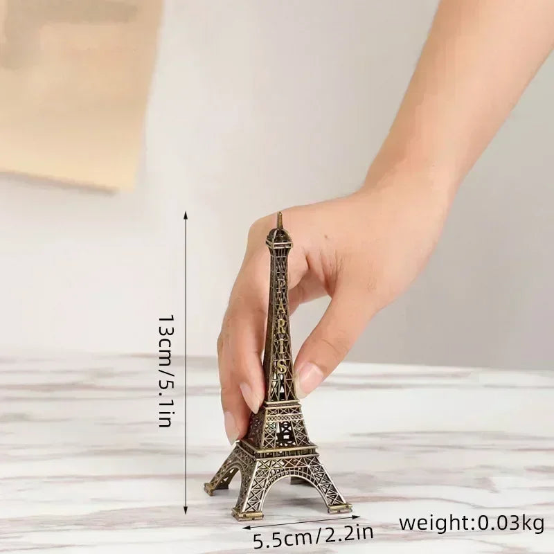 Bronze Paris Eiffel Tower Metal Crafts Home Decoration Accessories Figurine Statue Model Souvenir Home Interior Design 2023 New