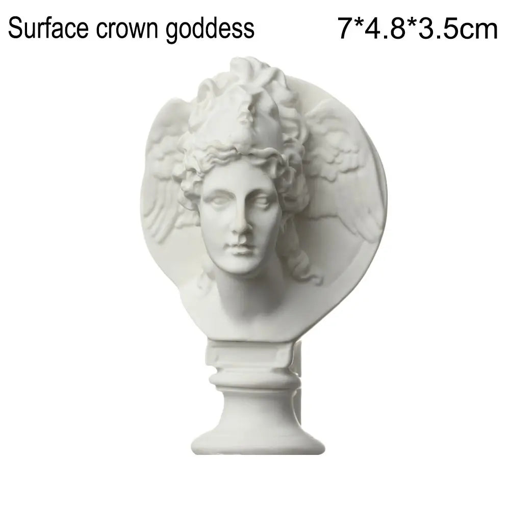 New Mini Figurine Plaster Statue Greek Mythology Celebrities Famous Sculpture Drawing Practice Gypsum Bust Portraits Home Decor