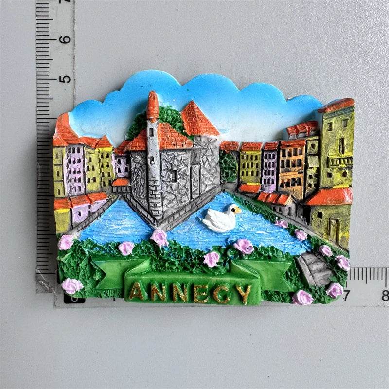 Paris France Tourist Souvenir Fridge Magnets Eiffel Tower French Magnetic Stickers Annecy Decoration on The Fridge Travel Gifts