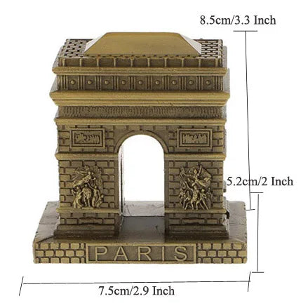 ERMAKOVA Metal Architecture Figurine World Famous Landmark Building Souvenir Statue Home Office Desktop Decor Christmas Gift