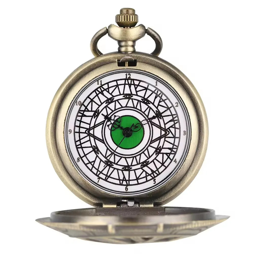 Souvenir Gift Necklace Chain Pendant Old Clock Marvel Reloj Vintage Quartz Pocket Watches For Eye Of Agamotto Men Women