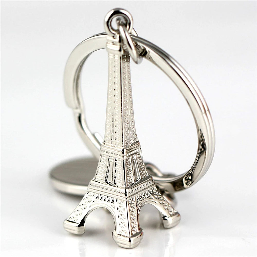 3D Eiffel Tower Keyring Bag Charm Metal Car Keychain French Paris Travel Souvenir Couple Friend Gift Fashion Jewelry Decoration