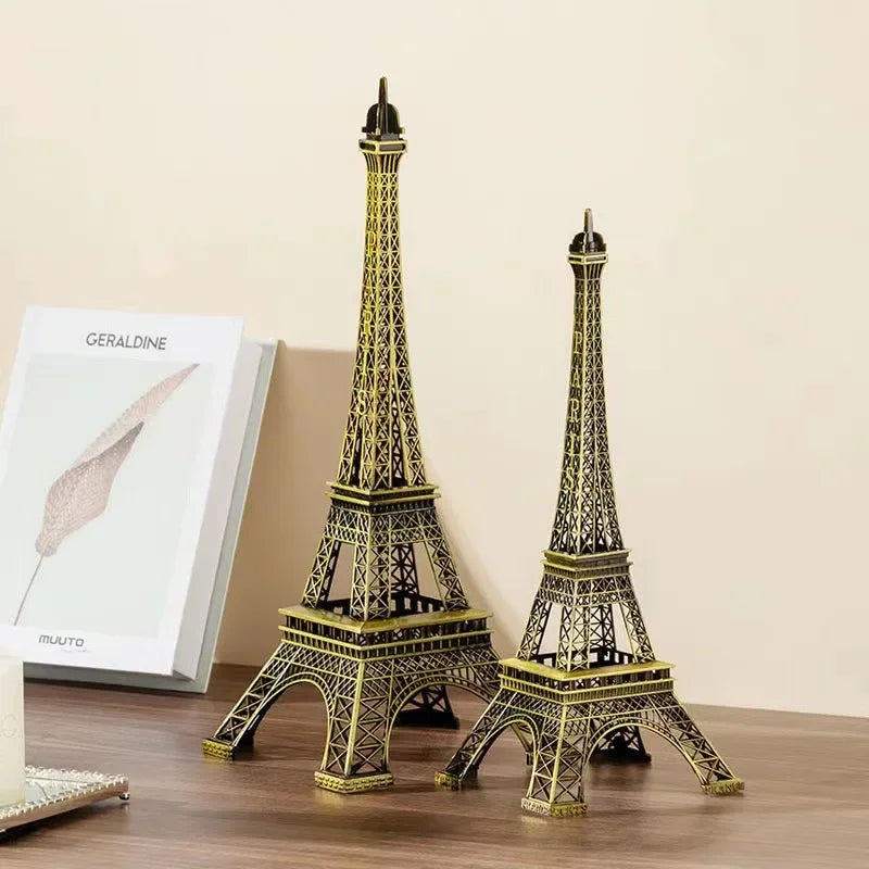 Paris Eiffel Tower Metal Crafts Home Decoration Accessories Figurine Statue Model Souvenir Home Interior Design Ornaments