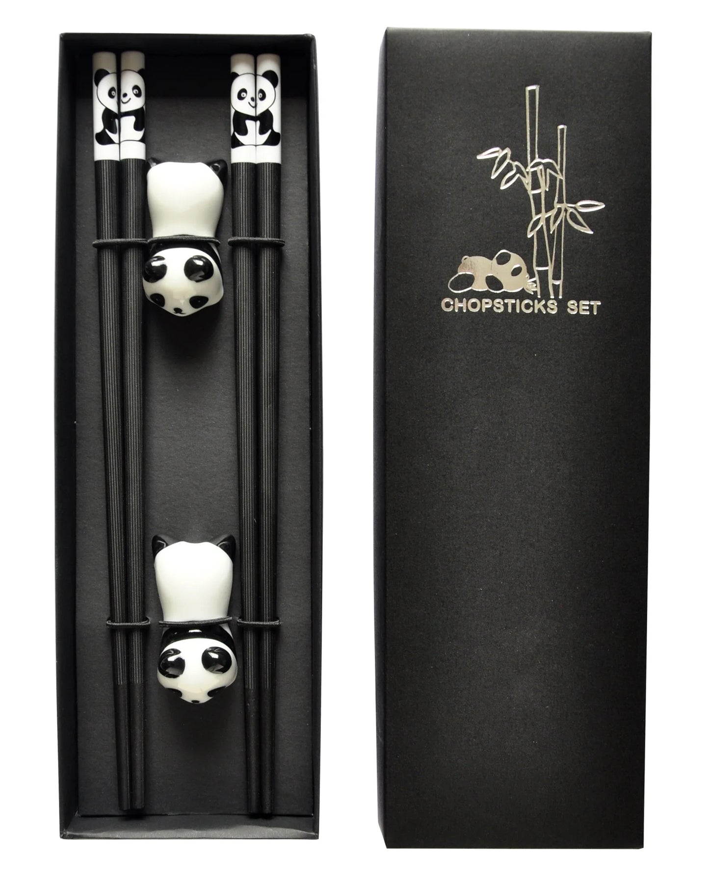 Chinese Panda Chopsticks Japanese Korean Sushi Solid Wood Chopsticks Wedding Gift Chop Sticks Hashi Two Pairs Chopsticks Set