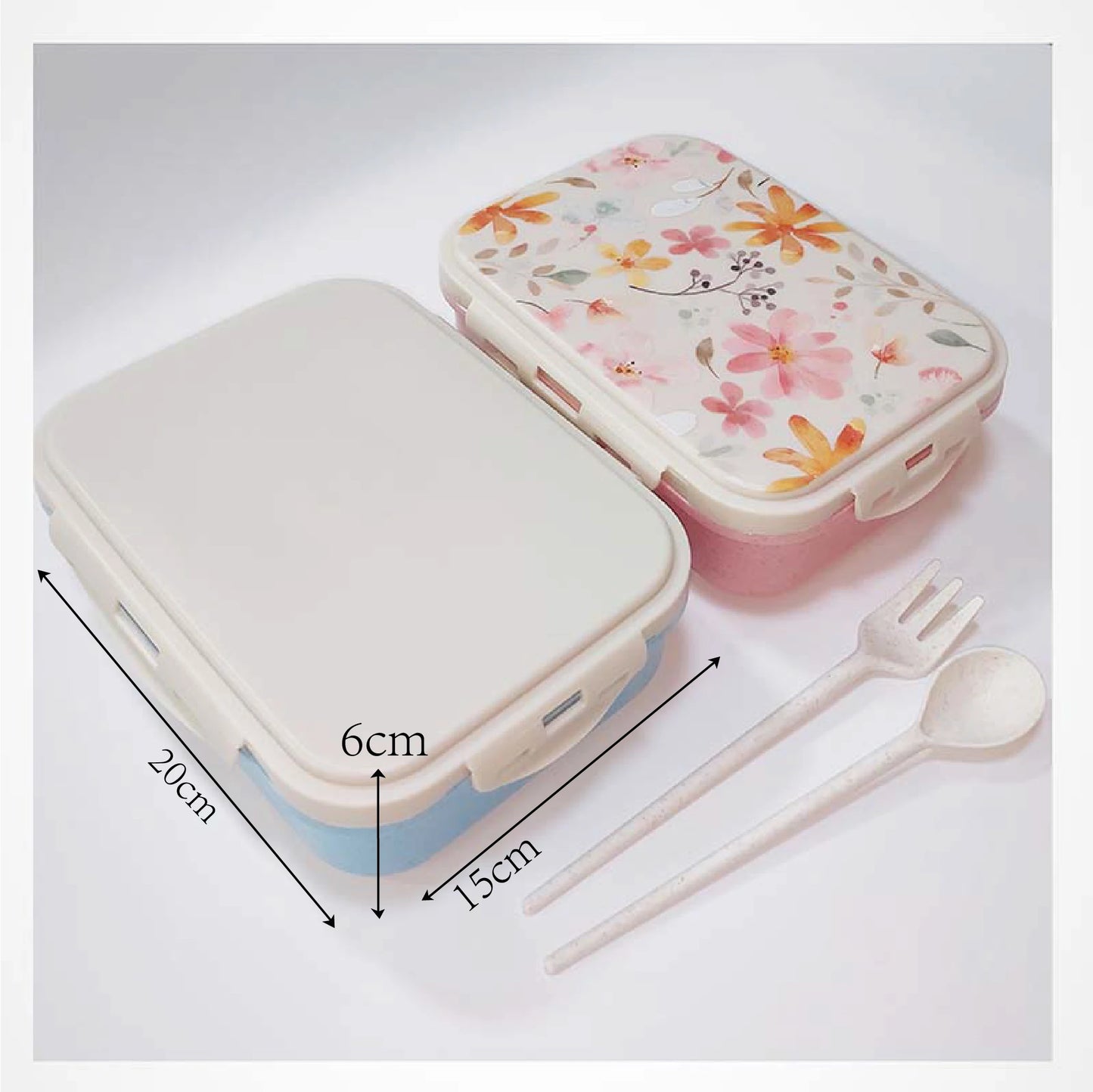 Personalised lunch box for Kids Student Remarks Name LOGO Picture Photo PP Eco-friendly Material With Spoon Fork