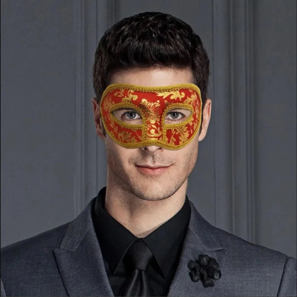 Men Mardi Gras Carnival Mask Venetian Masks Vintage Antique Jazz Masks Masquerade Cosplay Masks Unisex Half Face Party Masks