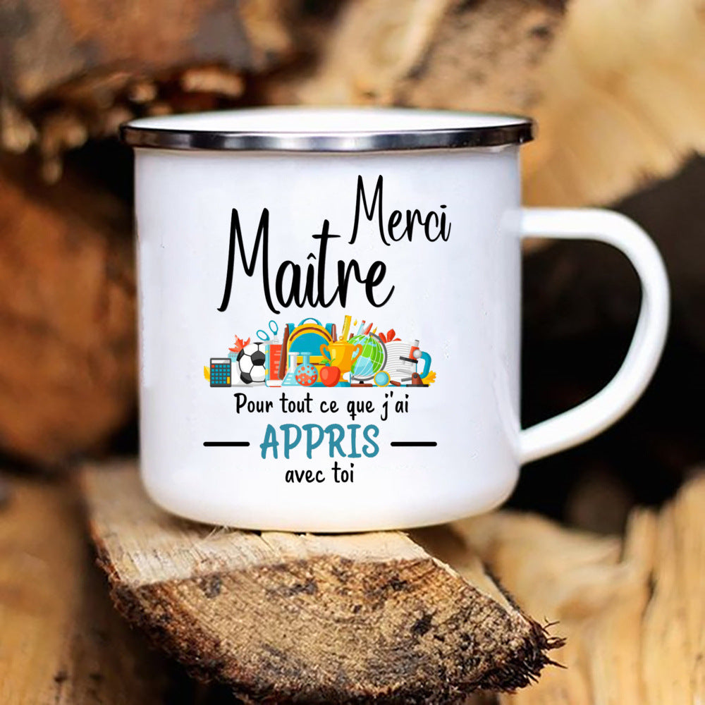 Thank You Mistress Enamelled Mug Gift Idea for Coffee Lover Original Teacher Gifts End of School Year Gift Asurprise for Teacher