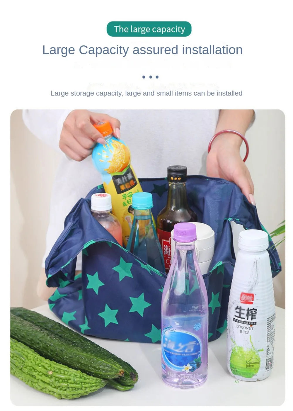 Shopping Bag Eco-Friendly Folding Shopping Bag Reusable Portable Shoulder Handbag For Travel Grocery Fashion Pocket Tote Tools