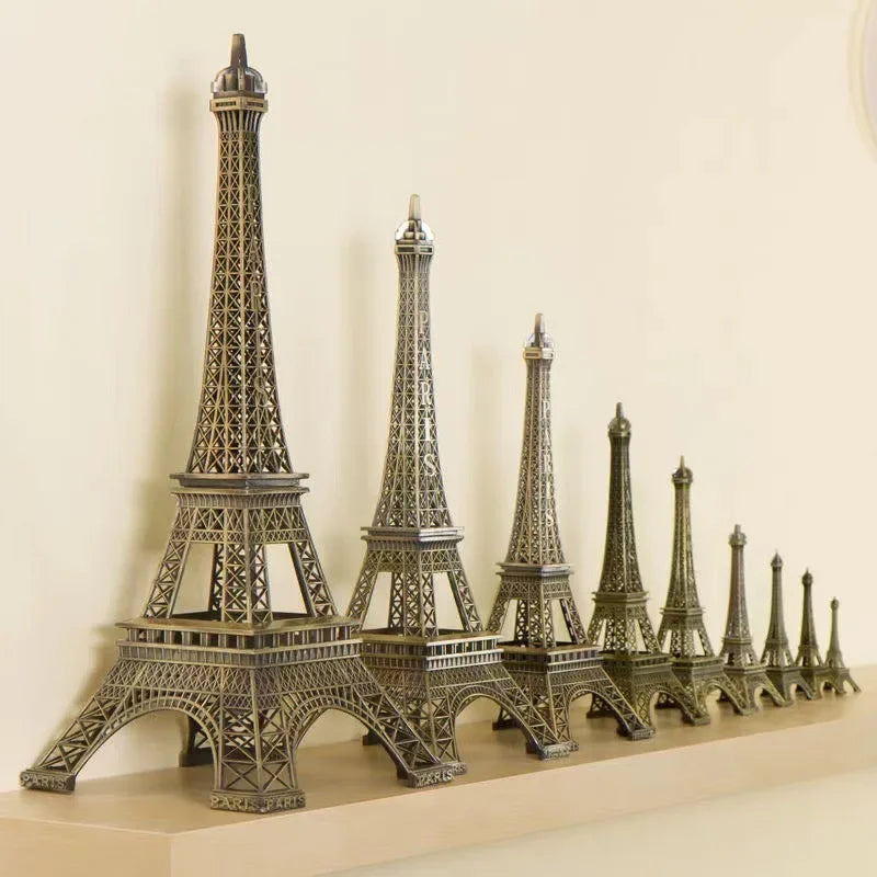 Paris Eiffel Tower Metal Crafts Home Decoration Accessories Figurine Statue Model Souvenir Home Interior Design Ornaments