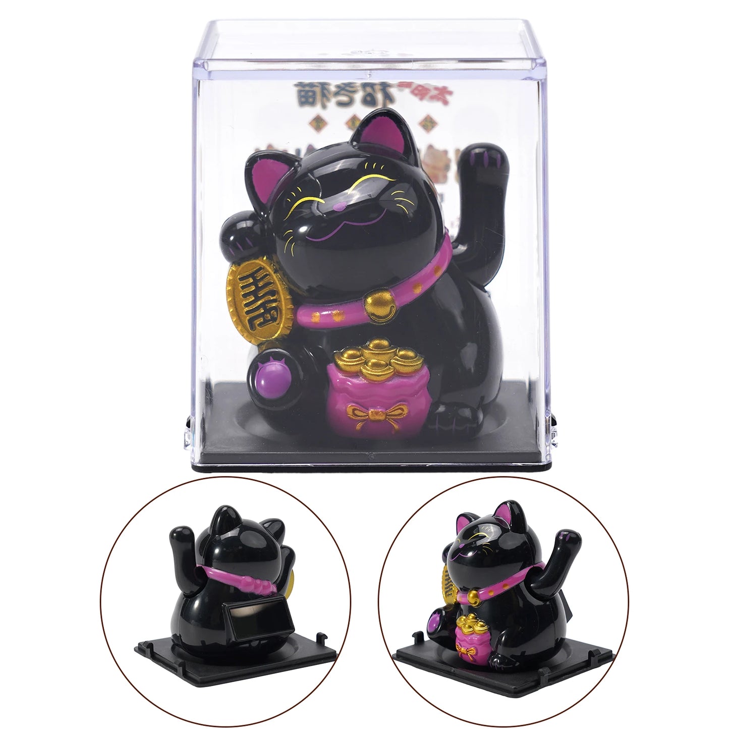High Quality Lucky Cat Ornament Car Dashboard Decor Vehicle Accessories Automatic Waving Cartoon Decoration Interior