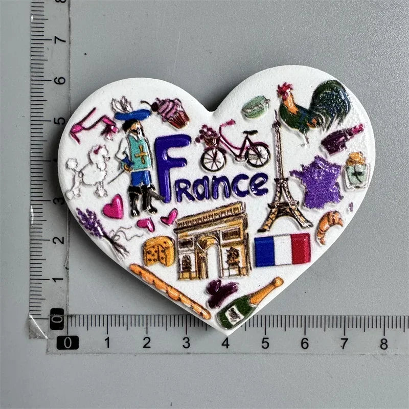 Paris France Tourist Souvenir Fridge Magnets Eiffel Tower French Magnetic Stickers Annecy Decoration on The Fridge Travel Gifts