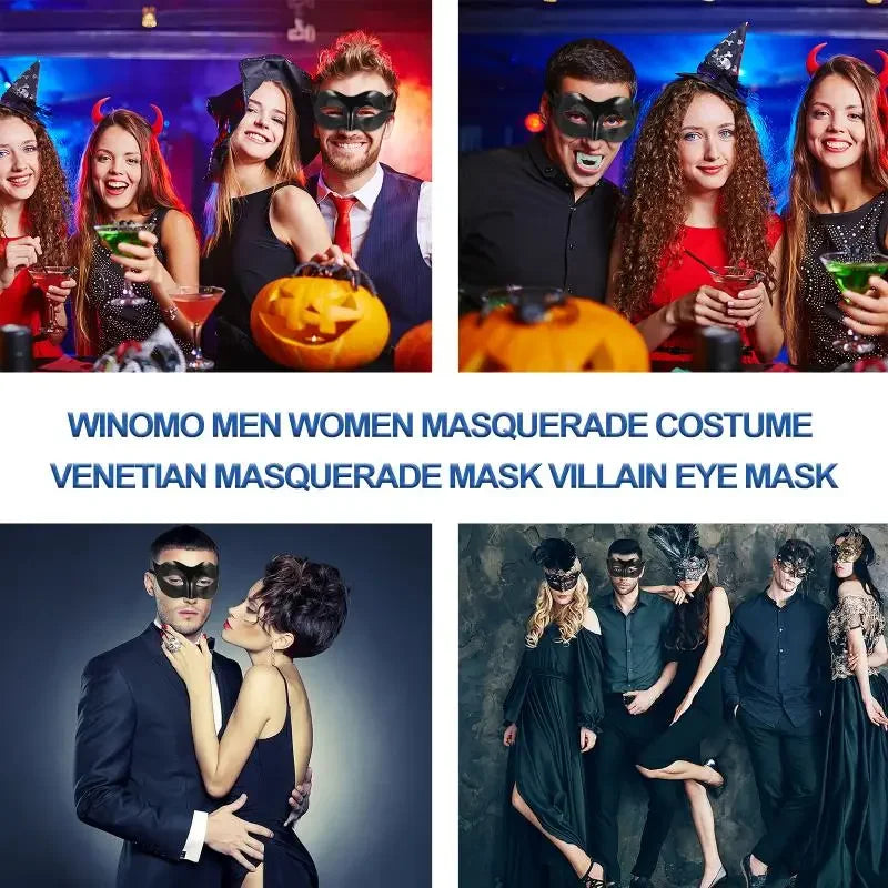 Men Women Masquerade Eye Mask Venetian Couple Cosplay Costume Props Halloween Carnival Prom Party Headdress Plastic Face Masks