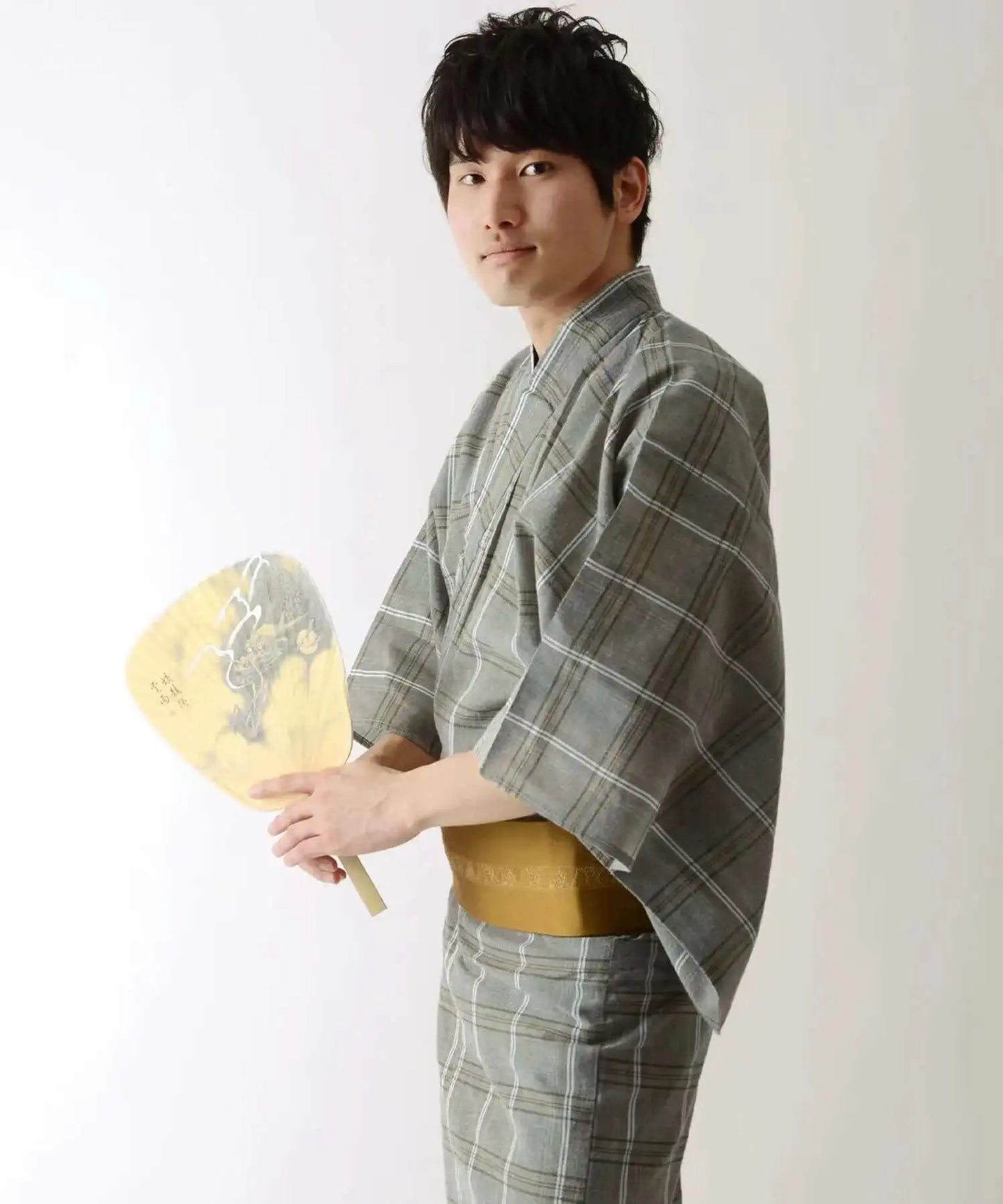Traditional Japanese KIMONO Fashion YUKATA Summer Men Long Robes With Belt 95% Cotton Pajamas Set Male Sleepwear Bathrobe