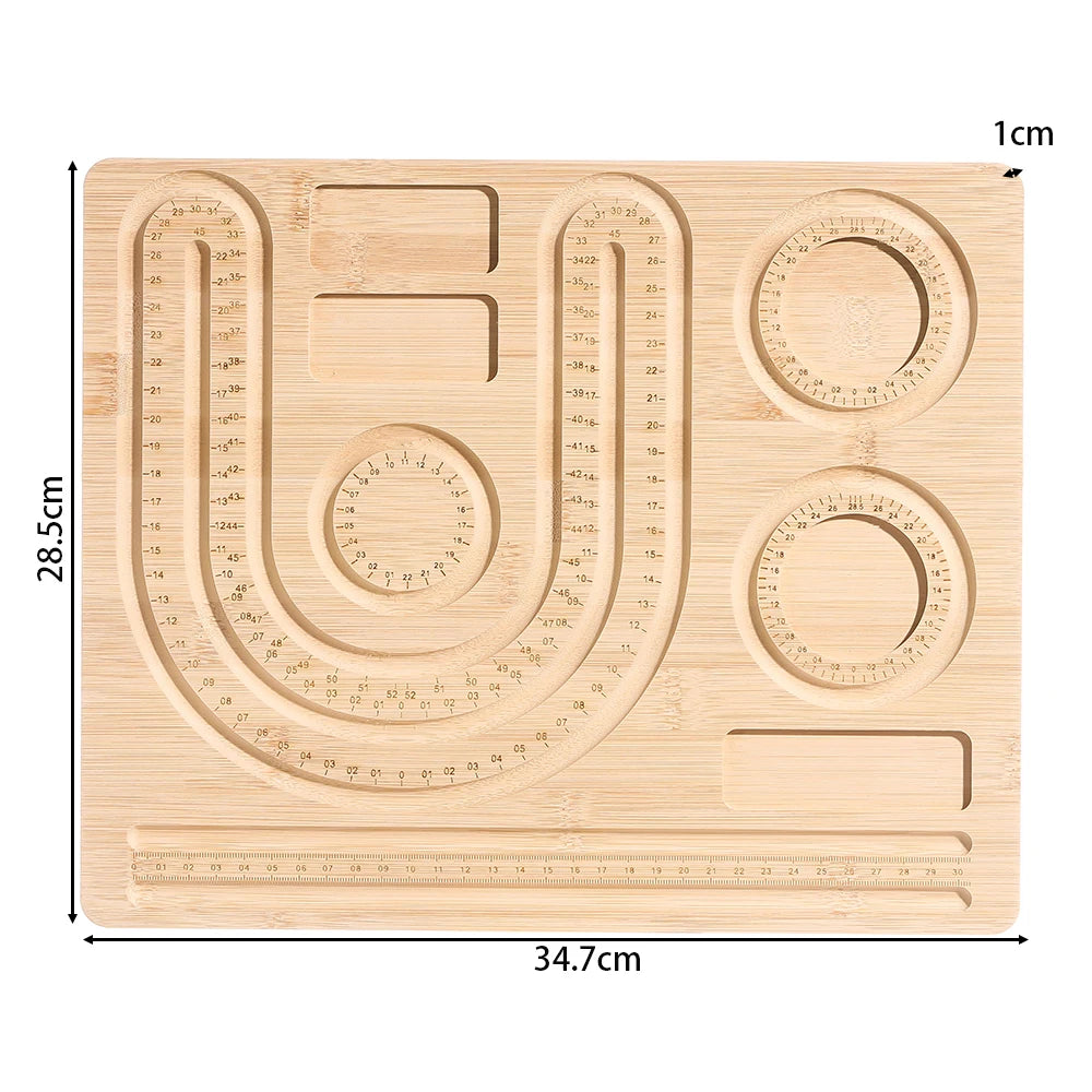 Eco-Friendly Bamboo Bead Board Perfect Tool for Jewelry Making and Beading Projects Bracelet Necklaces Design Beading Mats Trays
