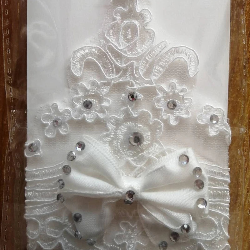 White Ivory Bridal Gloves Short Fingerless Wedding Gloves Gant Mariage Femme Accessoires Mariage Novia Bride Guantes 2025