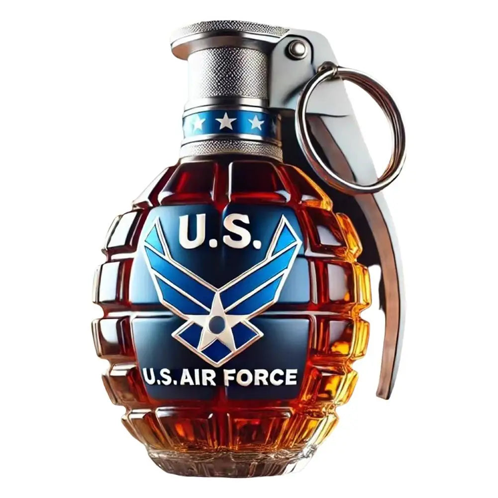 Unique Military Grenade Whiskey Bottle – Cool Gift for Men, Bar & Office Decor