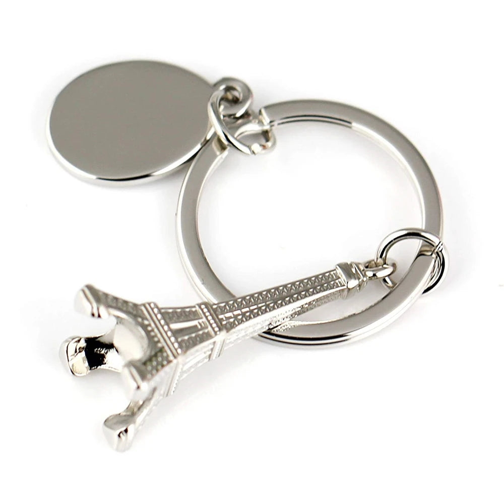 3D Eiffel Tower Keyring Bag Charm Metal Car Keychain French Paris Travel Souvenir Couple Friend Gift Fashion Jewelry Decoration