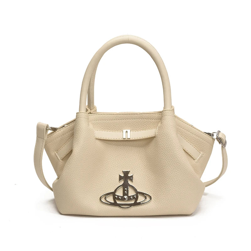 Classic Designer Paris Fashion Tote Messenger Purse Shopper Bag Elegant Leather Solid Color Commuter