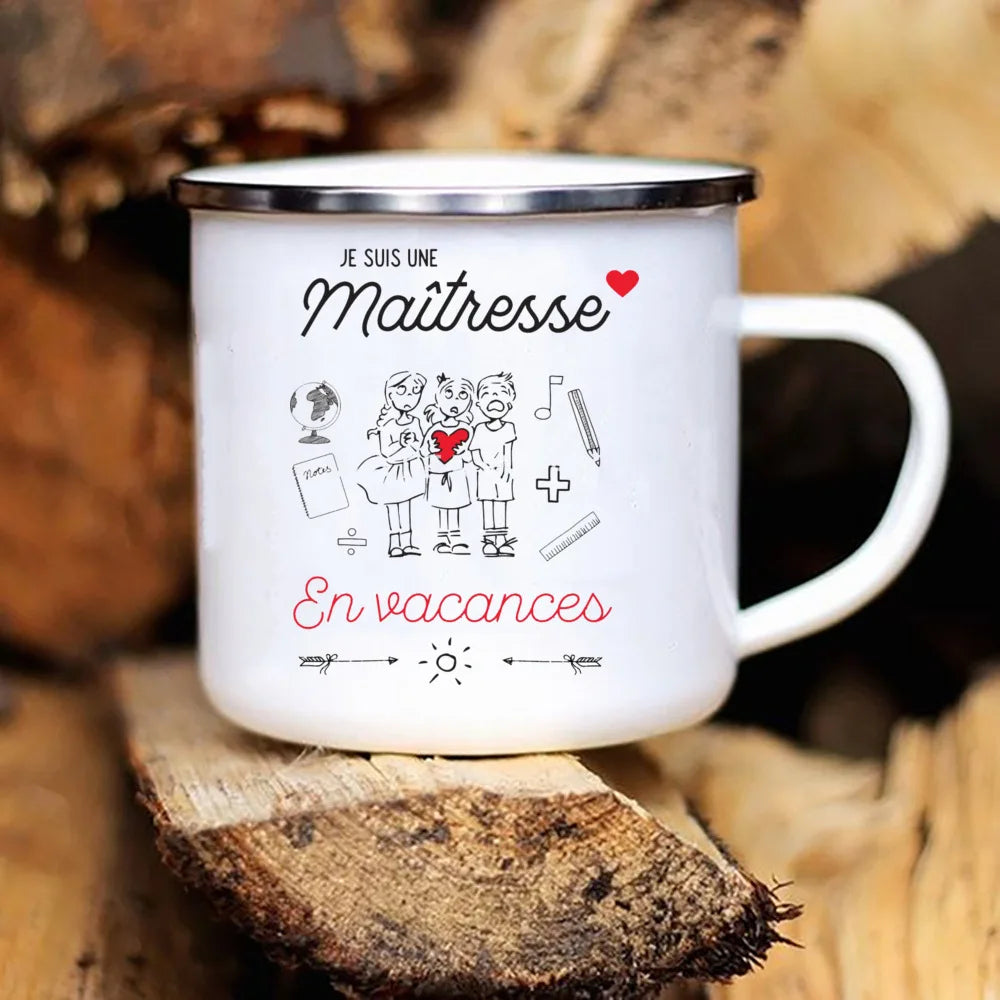 Thank You Mistress Enamelled Mug Gift Idea for Coffee Lover Original Teacher Gifts End of School Year Gift Asurprise for Teacher