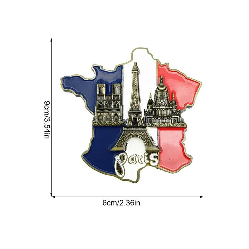 France Paris Eiffel Tower Triumphal Arch European Refrigerator Magnetic Fridge Magnets World Tourist Souvenir Collection Gifts