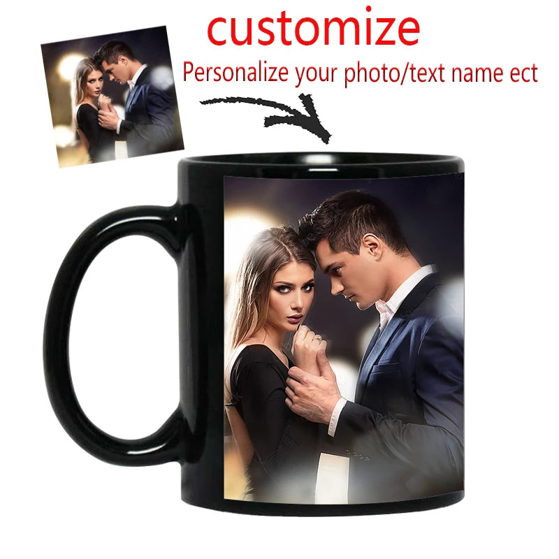 Personalized Your Photo Mug, Custom NAME Logo TEXT Cup,Customize Coffee Mugs, Tea Cups, Mothers day, Wedding Surprised Gift