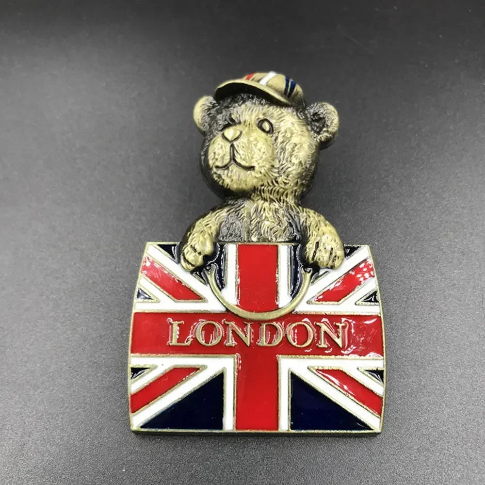 Home Decor Fridge Magnet Refrigerator Metal USA Alaska York Paris Italy London Post Office UK Dubai Belgium Israel Stereo