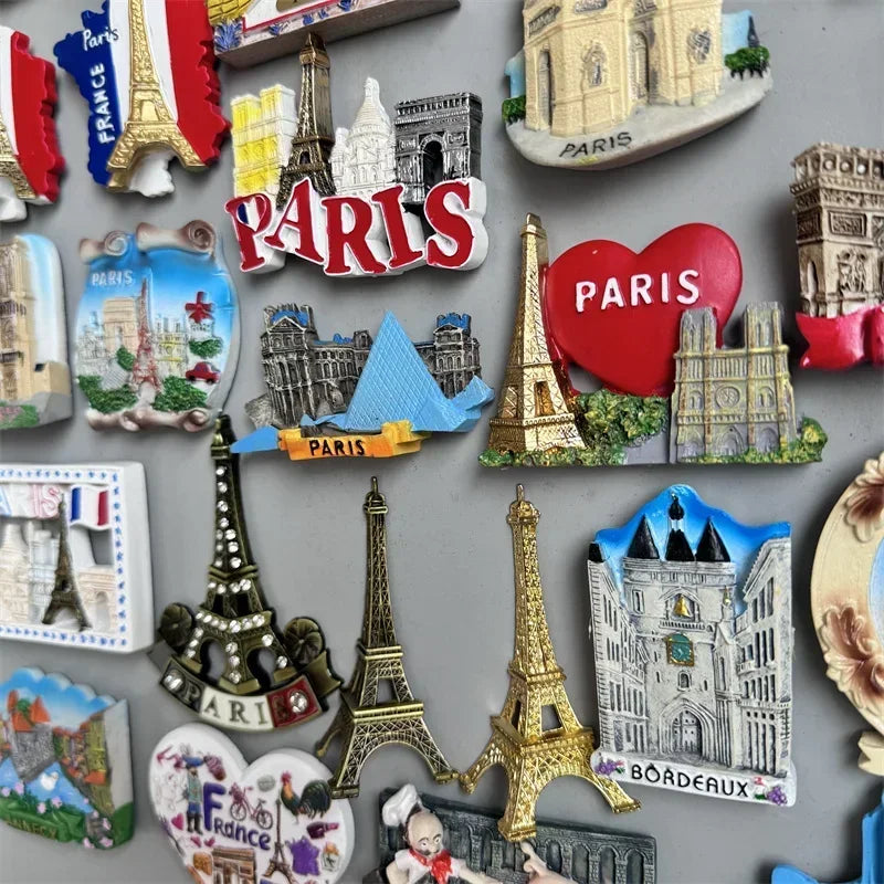 Paris France Tourist Souvenir Fridge Magnets Eiffel Tower French Magnetic Stickers Annecy Decoration on The Fridge Travel Gifts