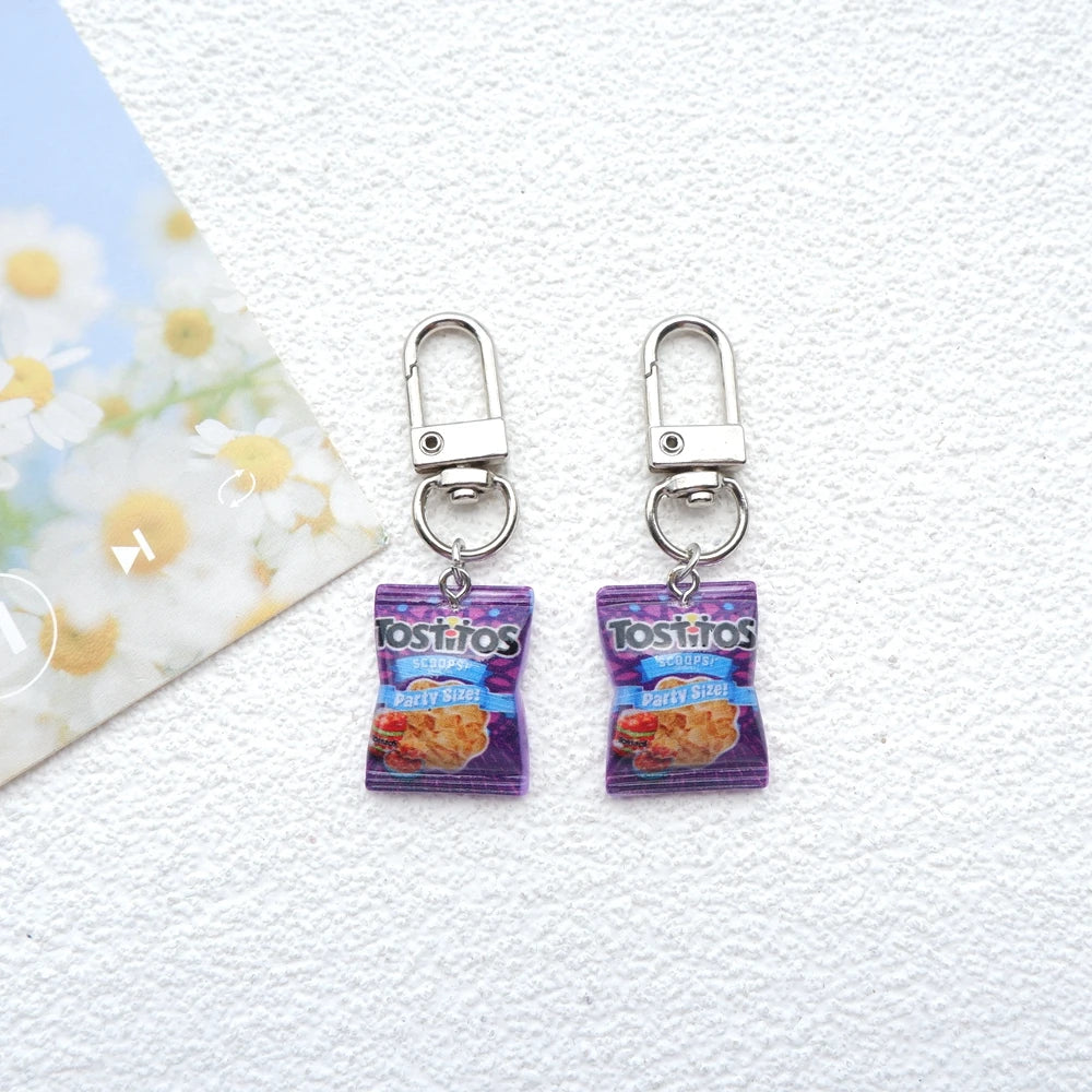 2pcs Cute Snacks Keychain Handmade Bag Jewelry DIY Gifts