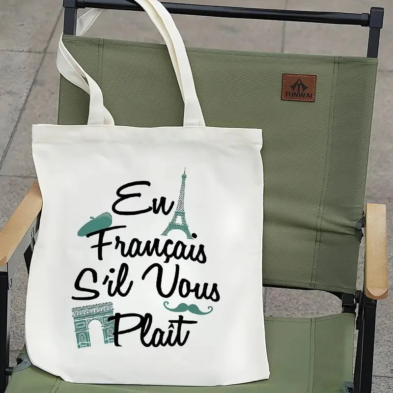 Paris Travel Tote Bag for Women Shoulder Bag with Eiffel Tower Bag Travel Bag Parisian Themed Design Sturdy Construction