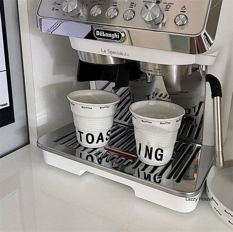 Ins Style Irregular Ceramic Mug Hand-pinch Coffee Cup Mugs Funny Glass Drinking Glasses Kawaii Cup Dessert Plate Mugs Coffee Cup