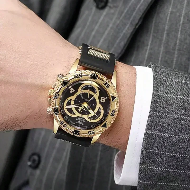 Men's Business Stainless Steel Quartz Watch – Stylish Gift for Boyfriend