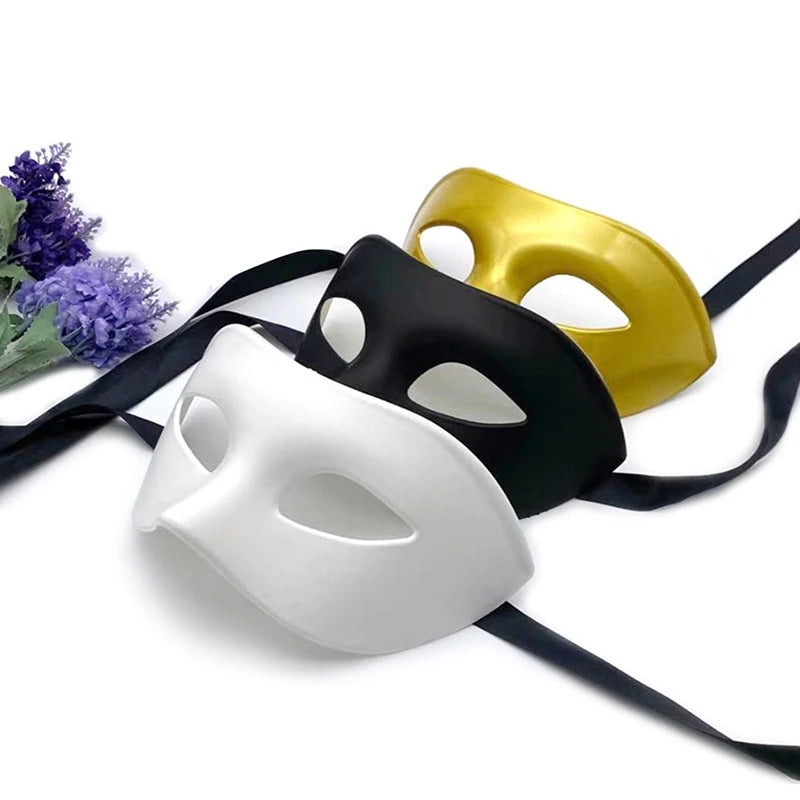 Men Women Masquerade Eye Mask Venetian Couple Cosplay Costume Props Halloween Carnival Prom Party Headdress Plastic Face Masks