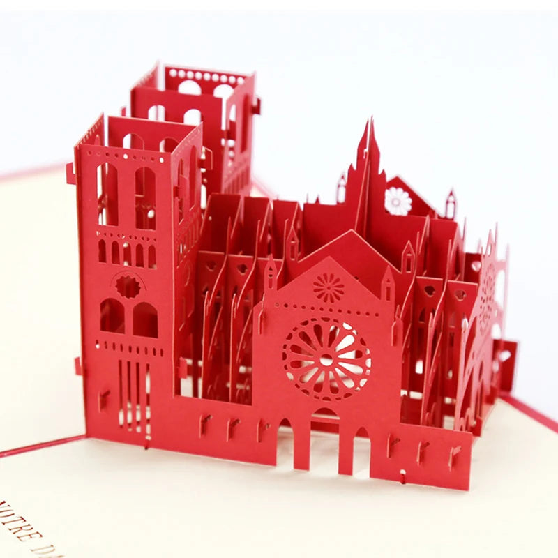 3D Pop Up Birthday Cards Laser Cut Invitations Cards World Architecture Business Card Boy Gifts Greeting Card Tourist Postcard